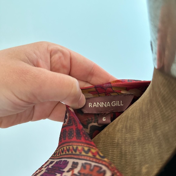 Ranna Gill size 6 Red Ceret Maxi Dress - Anthropologie - Picture 5 of 16